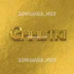 chhutki in All Gold style - 3D name wallpaper