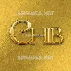 chib in All Gold style - 3D name wallpaper