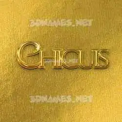 chicuis in All Gold style - 3D name wallpaper