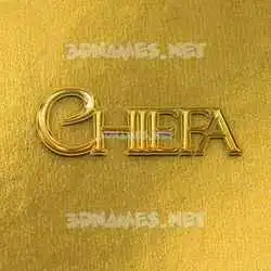 chiefa in All Gold style - 3D name wallpaper