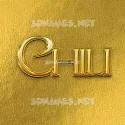 chili in All Gold style - 3D name wallpaper