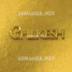 chilkesh in All Gold style - 3D name wallpaper
