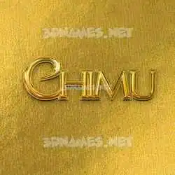 chimu in All Gold style - 3D name wallpaper
