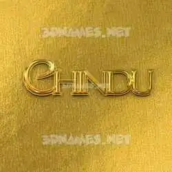 chindu in All Gold style - 3D name wallpaper