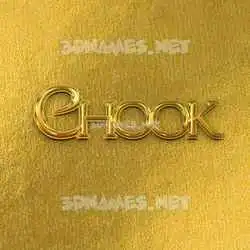 chook in All Gold style - 3D name wallpaper
