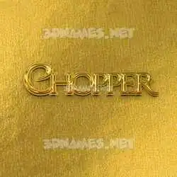 chopper in All Gold style - 3D name wallpaper