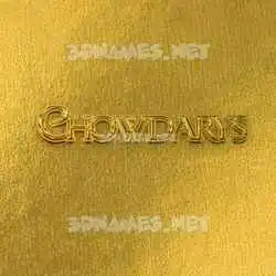chowdarys in All Gold style - 3D name wallpaper