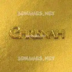 chrisnah in All Gold style - 3D name wallpaper
