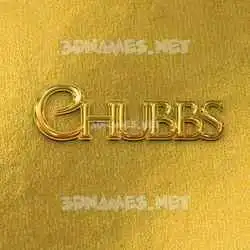 chubbs in All Gold style - 3D name wallpaper