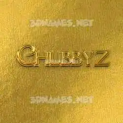 chubbyz in All Gold style - 3D name wallpaper