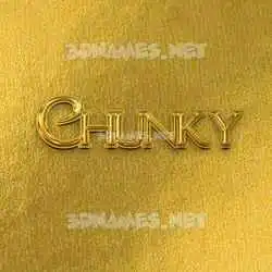 chunky in All Gold style - 3D name wallpaper