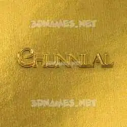 chunnilal in All Gold style - 3D name wallpaper