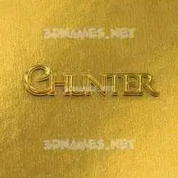 chunter in All Gold style - 3D name wallpaper