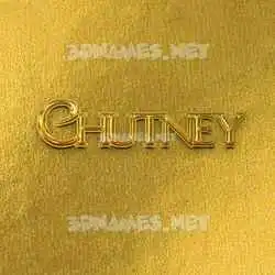 chutney in All Gold style - 3D name wallpaper