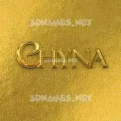chyna in All Gold style - 3D name wallpaper