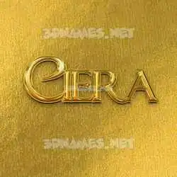 ciera in All Gold style - 3D name wallpaper