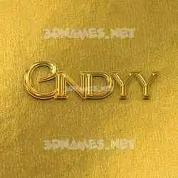 cindyy in All Gold style - 3D name wallpaper