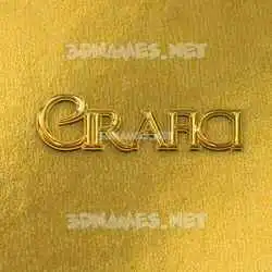 cirafici in All Gold style - 3D name wallpaper