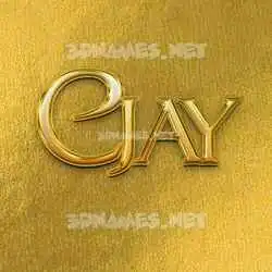 cjay in All Gold style - 3D name wallpaper