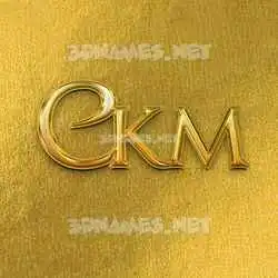 ckm in All Gold style - 3D name wallpaper