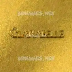 clarabelle in All Gold style - 3D name wallpaper