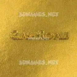 clash royale in All Gold style - 3D name wallpaper