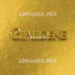 claudene in All Gold style - 3D name wallpaper