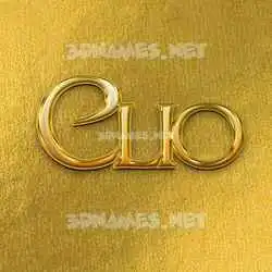 clio in All Gold style - 3D name wallpaper