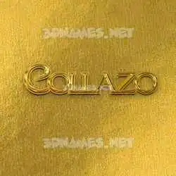 collazo in All Gold style - 3D name wallpaper