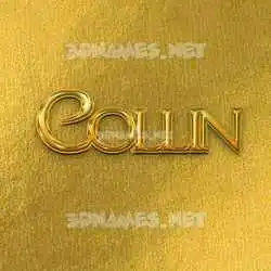 collin in All Gold style - 3D name wallpaper