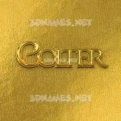 colter in All Gold style - 3D name wallpaper
