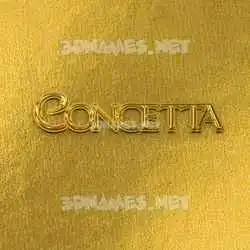 concetta in All Gold style - 3D name wallpaper