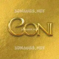 coni in All Gold style - 3D name wallpaper