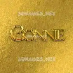 connie in All Gold style - 3D name wallpaper