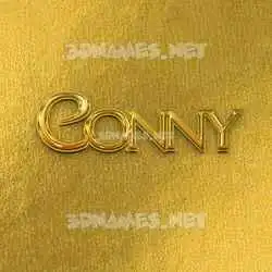 conny in All Gold style - 3D name wallpaper