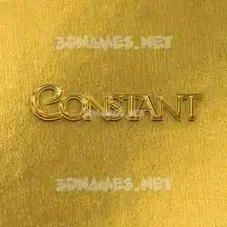 constant in All Gold style - 3D name wallpaper