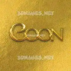 coon in All Gold style - 3D name wallpaper