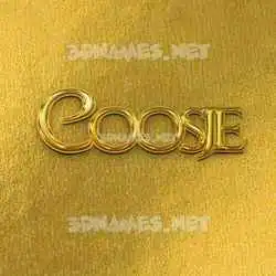 coosje in All Gold style - 3D name wallpaper