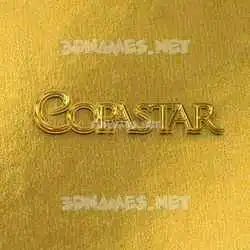 copastar in All Gold style - 3D name wallpaper