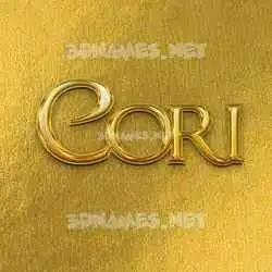 cori in All Gold style - 3D name wallpaper