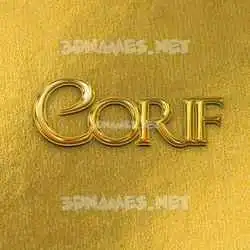 corif in All Gold style - 3D name wallpaper