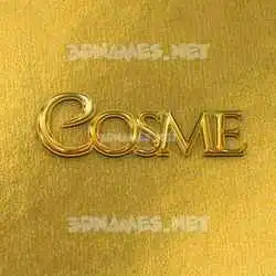 cosme in All Gold style - 3D name wallpaper