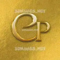 cp in All Gold style - 3D name wallpaper