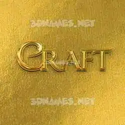 craft in All Gold style - 3D name wallpaper