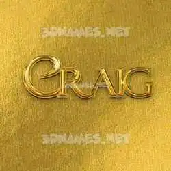 craig in All Gold style - 3D name wallpaper