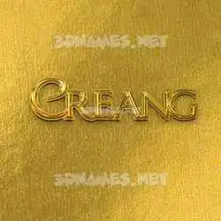creang in All Gold style - 3D name wallpaper