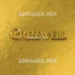 cresswell in All Gold style - 3D name wallpaper