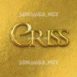 criss in All Gold style - 3D name wallpaper