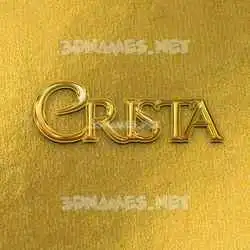 crista in All Gold style - 3D name wallpaper