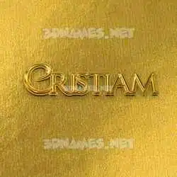 cristiam in All Gold style - 3D name wallpaper